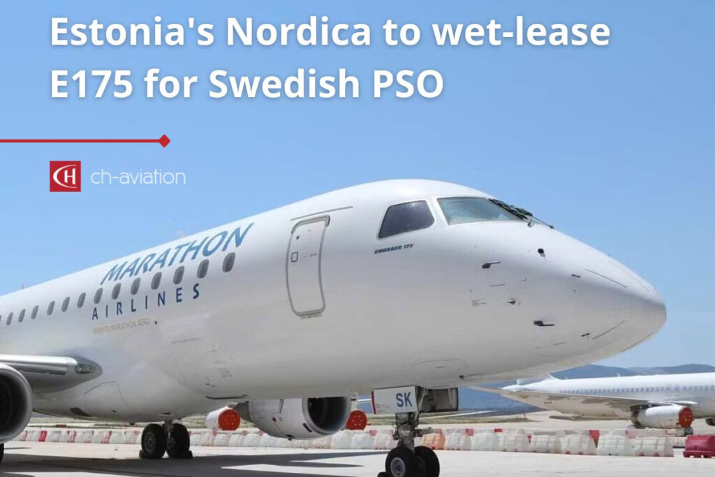Estonia’s Nordica to wet-lease E175 for Swedish PSO